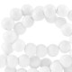 Opaque glass beads 8mm Bright white